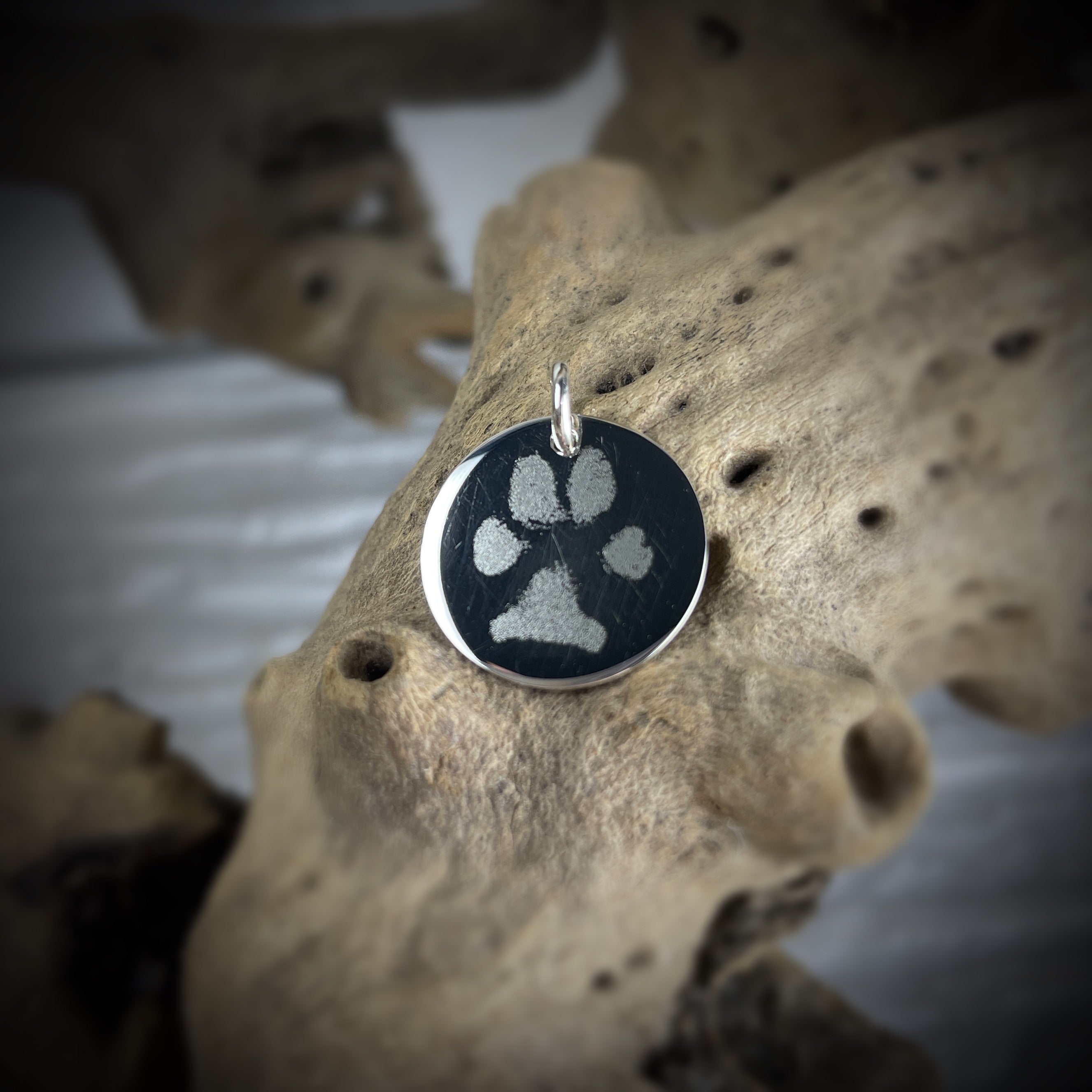 Gravur Anhänger Hundepfote